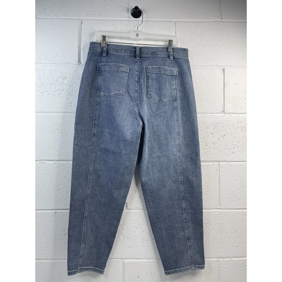 Eileen Fisher Lantern Jeans Women's Large Organic Cotton Ankle Denim Stretch M - Picture 9 of 9